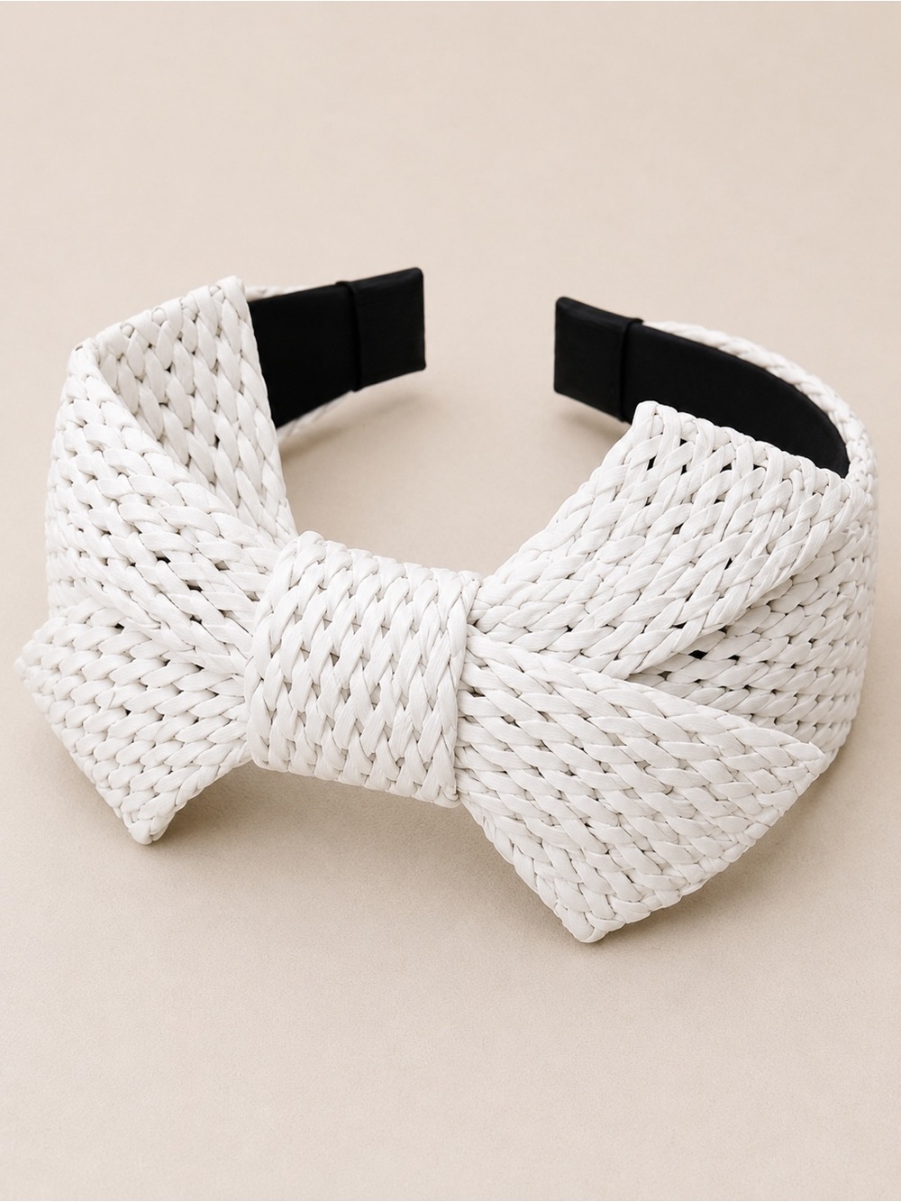 Handwoven Rattan Bow Accented Headband